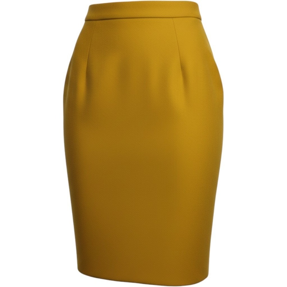 J.Crew No. 2 Pencil Skirt Mustard Yellow 100% Wool Size 6 Professional Career